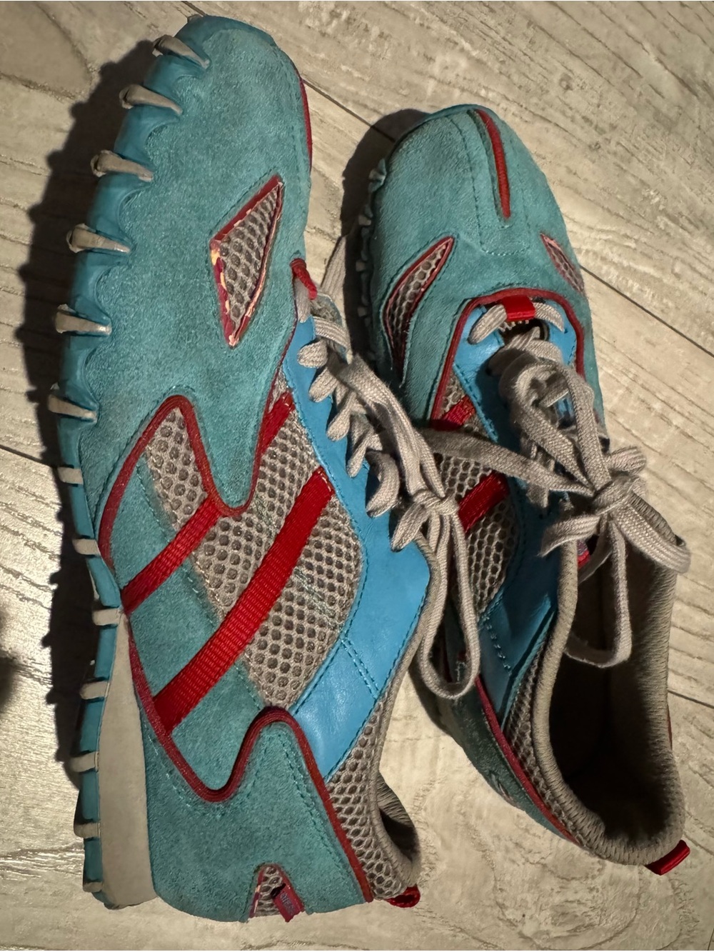 Diesel Teal and Red Women's Menlo Vintage Sneakers